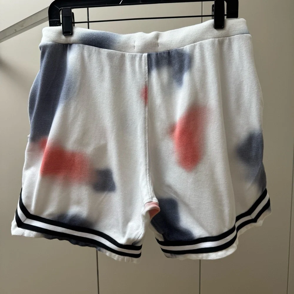 Zanerobe Gray and White Tie-Dye Shorts